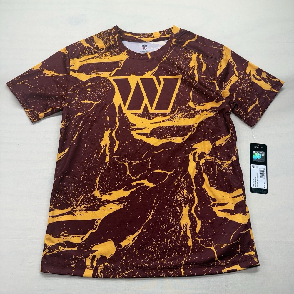 Washington Commanders Youth M 10/12 Endzone Sublimated Dri-Tek Shirt NFL NWT
